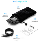 Kinivo BTH240 Bluetooth Headphones (Black, On-Ear, Wireless Music, Hands-Free Calling, Built-in Mic, Foldable, Travel Bag)