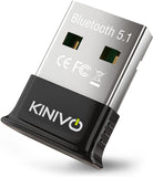 Kinivo BTD500 USB Bluetooth Adapter (BT 5.0) - Wireless Dongle Receiver for Windows 11/10/8.1/8, Raspberry Pi, Ubuntu